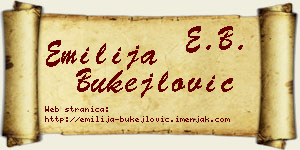 Emilija Bukejlović vizit kartica